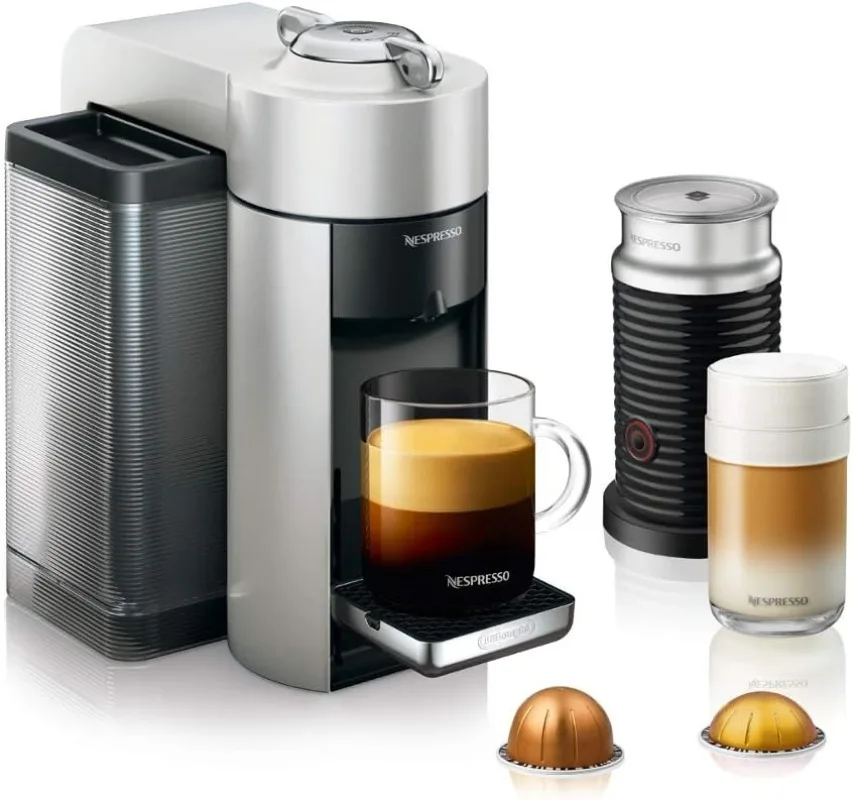 

Vertuo Coffee and Espresso Machine by De'Longhi with Milk Frother, Silver