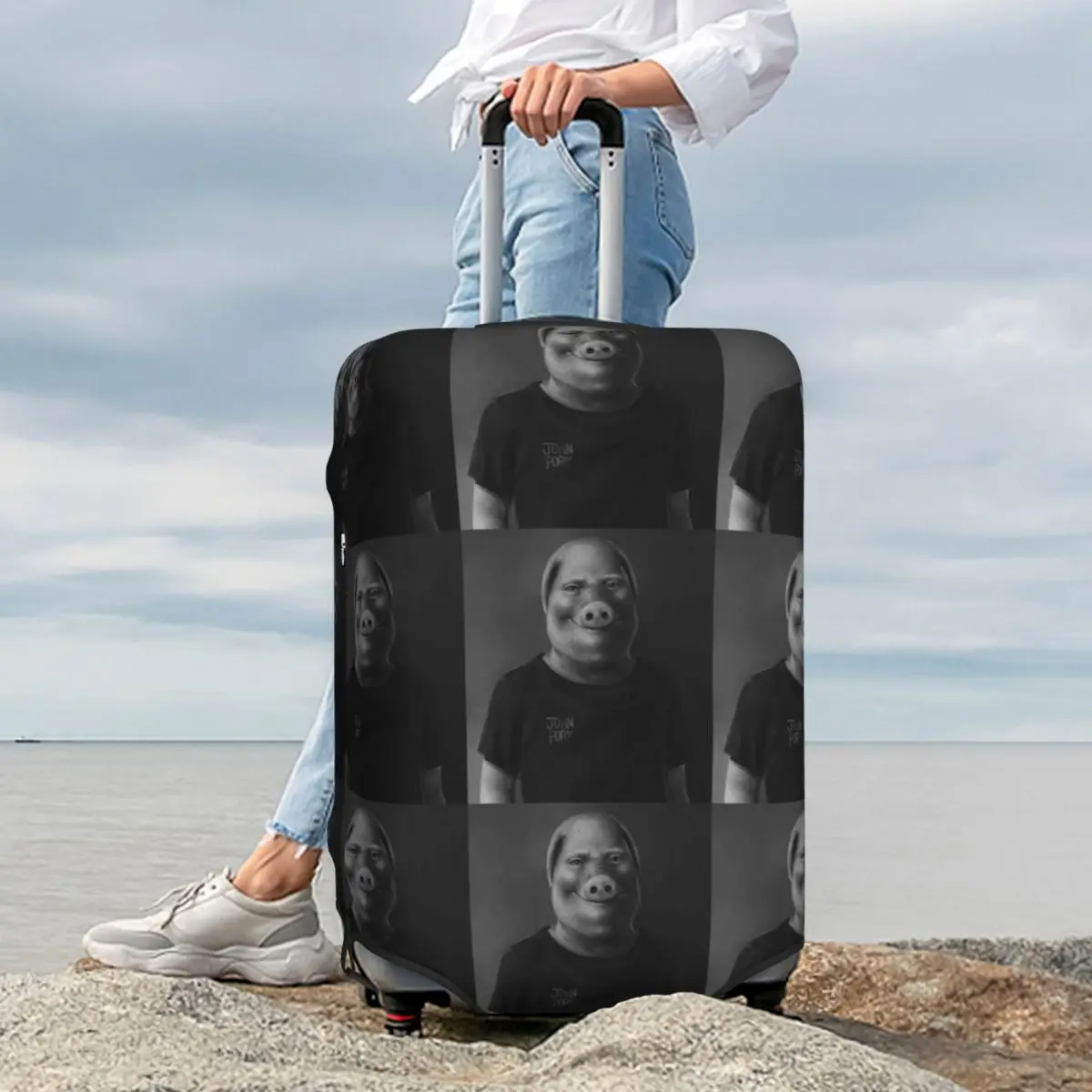 

John Pork Suitcase Cover Protection Elastic Trip Luggage Protector Covers for 18-32 Inch