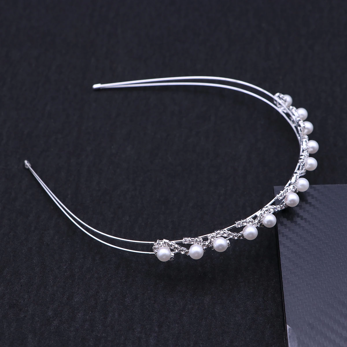 

Pearl Headpiece for Women Bride Double Band Headband Wedding Engagement Party Decorations Pearl Jewellery Accessories Hair Tools