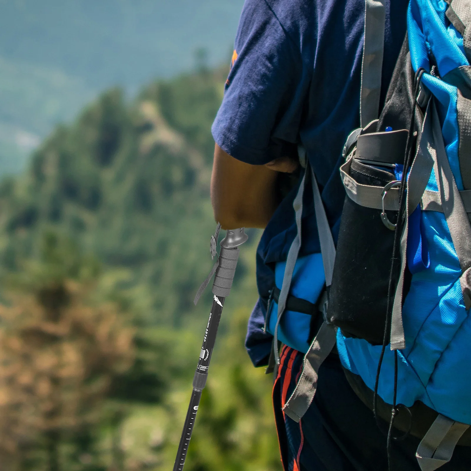 

Shock Absorbing Walking Stick Adjustable Aluminum Alloy Nonskid Trekking Pole Hiking Camping Outdoor Elderly Walking Cane