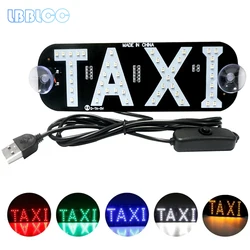 Táxi Sign LED carro pára-brisas, Cab lâmpada indicadora, pára-brisa, Taxi Guiding Lights, Painel de acessórios, USB, Driver, 5V, 1Pc