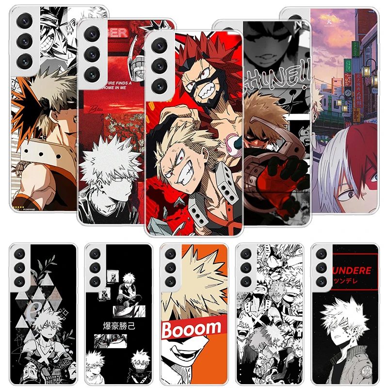 My Hero MHA Bakugou Katsuki Phone Case For Samsung Galaxy S24 S23 S22 S21 S20 Ultra S20 FE S10 Plus S9 S8 + Fundas Cover Coque