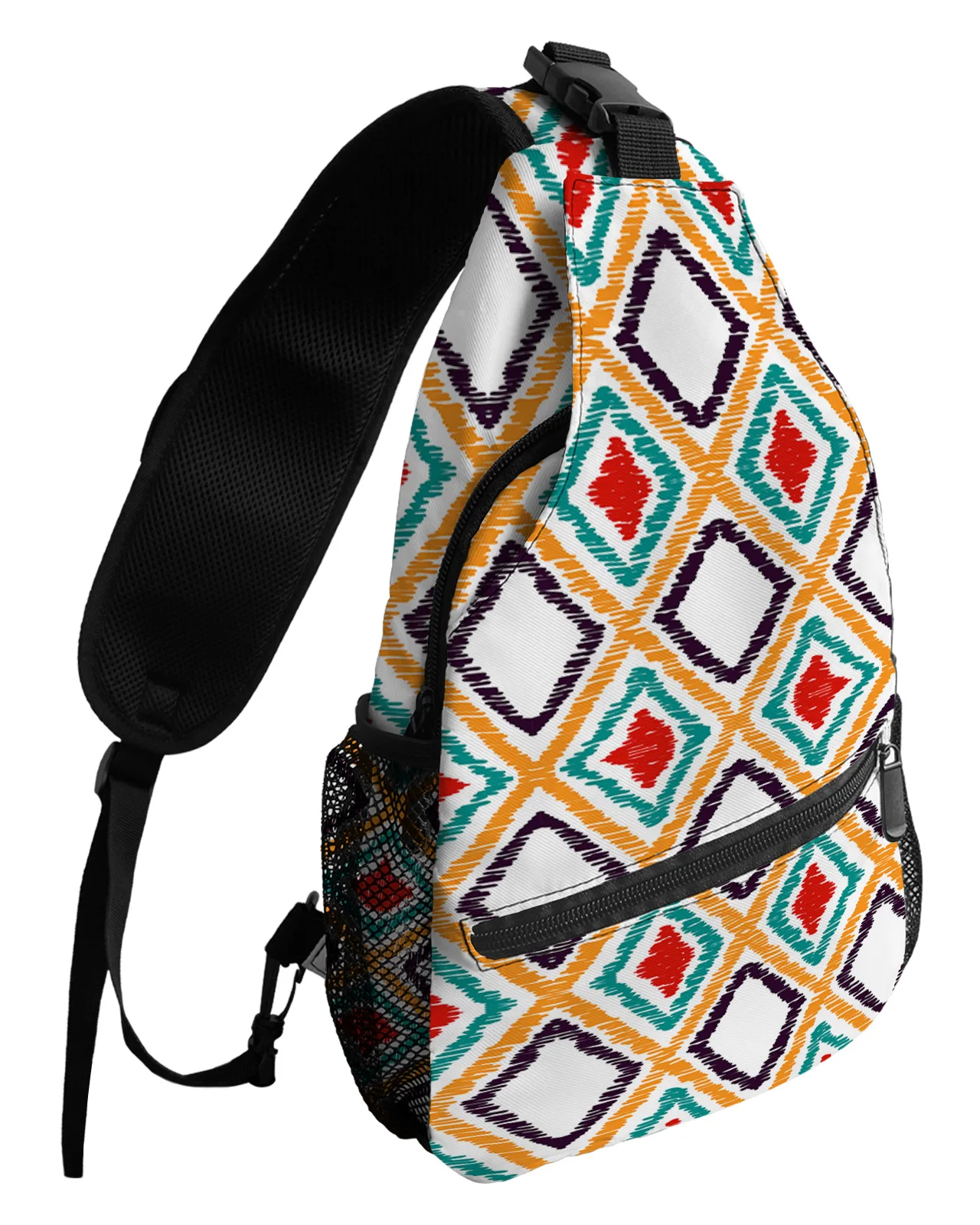 Bohemian Ethnic Geometry Chest Bags For Women Men Waterproof Messenger Bags Female Travel Sport One Shoulder Crossbody Bag