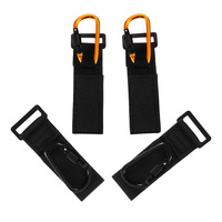4pcs Baby Stroller Hooks Nonslip Bag Clips Black Gold Each Diaper Accessories Shopping Cart Hook Straps Portable Design