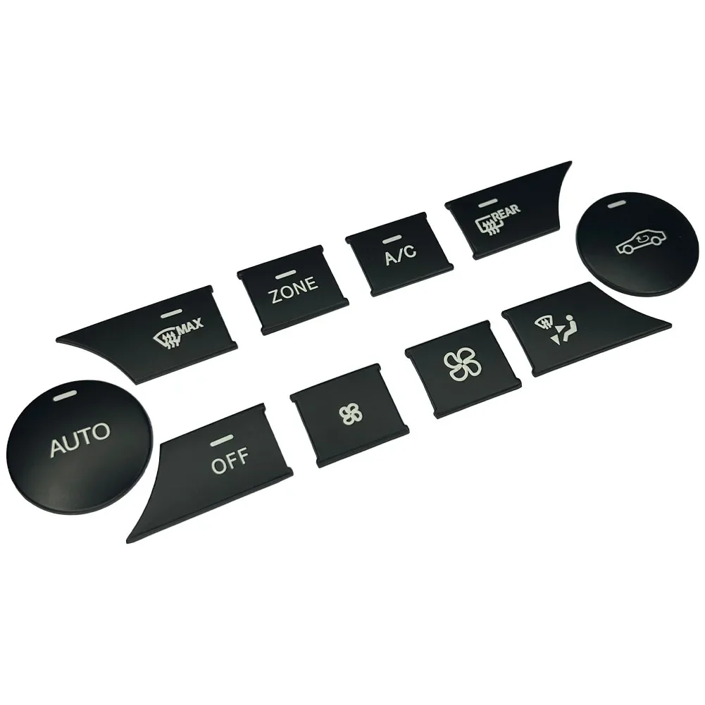 AC Heater Climate Control & Multimedia Volume Switch Button Cover Trim Sticker For Mercedes BENZ C E GLK Class W204 W212 X204