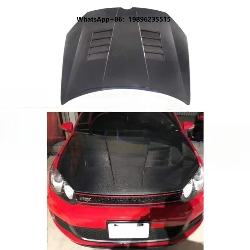 High Quality Front Hood Cover C Style Carbon Fiber Bonnet For 2009-2012  6 MK6