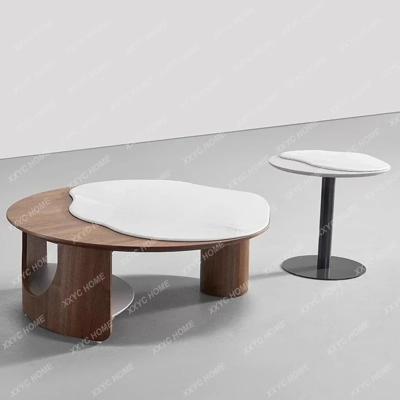 

minimalist coffee table combination living room home light luxury high-end marble coffee table