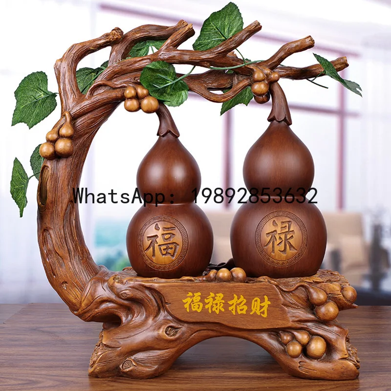 LYY Gourd Ornaments of fortune and prosperity decorations for the living room, wine cabinet, office, entrance, and home decor