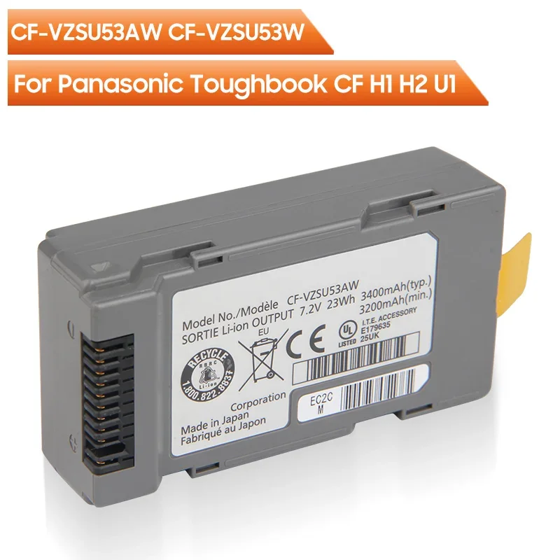 

CF-VZSU53AW CF-VZSU53W Replacement Battery For Panasonic Toughbook CF H1 H2 U1 Rechargeable Battery 3400mAh