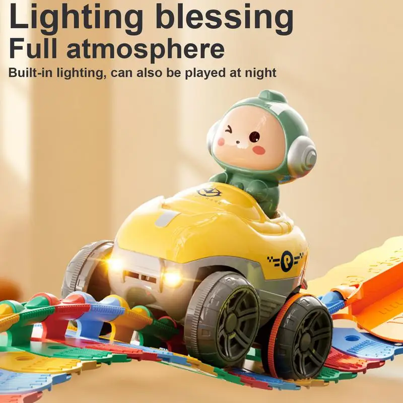 Carro de corrida elétrico brinquedos flexível trem elétrico pista antigravidade para idades 4 engraçado jogo de construção de corrida interativo educacional