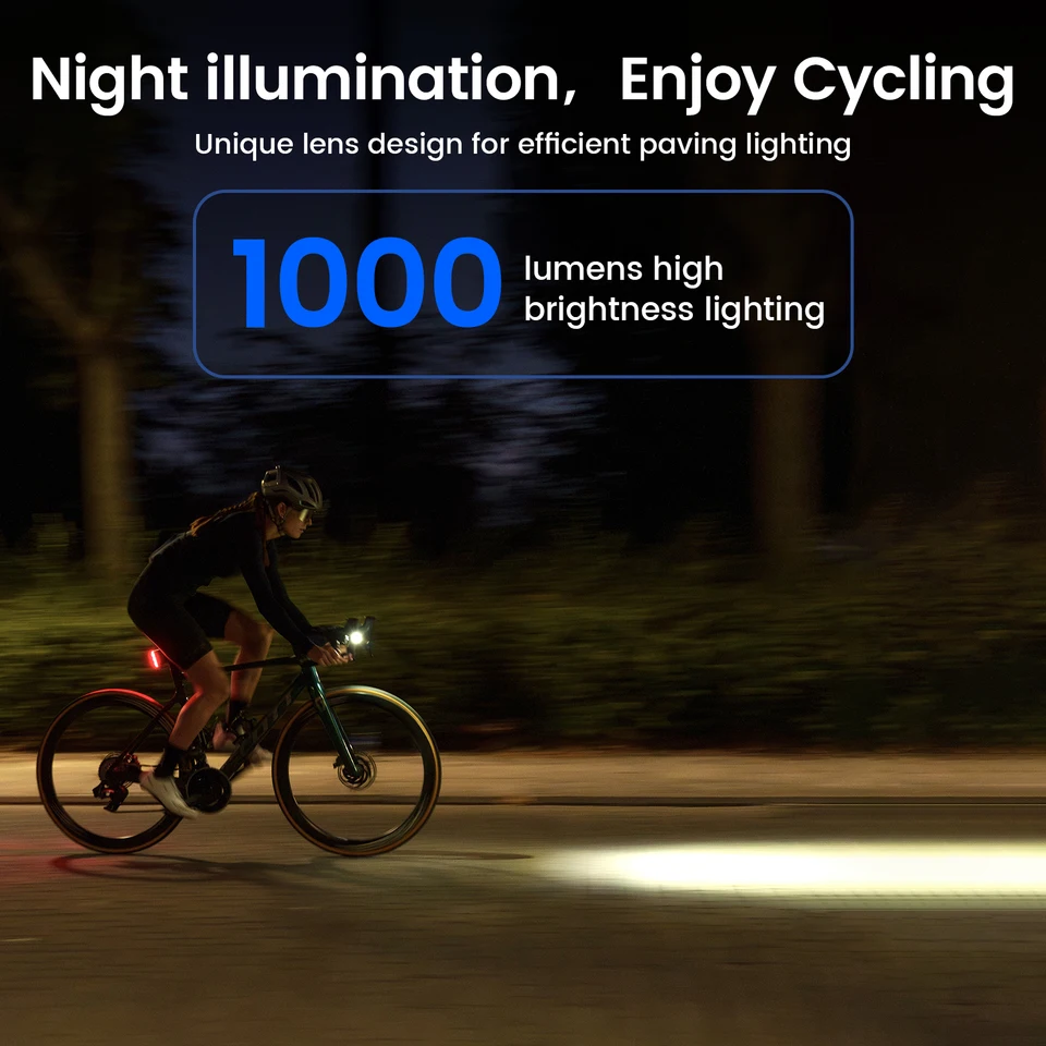 RAVEMEN FR1000 自転車ヘッドライト 充電式 一体型