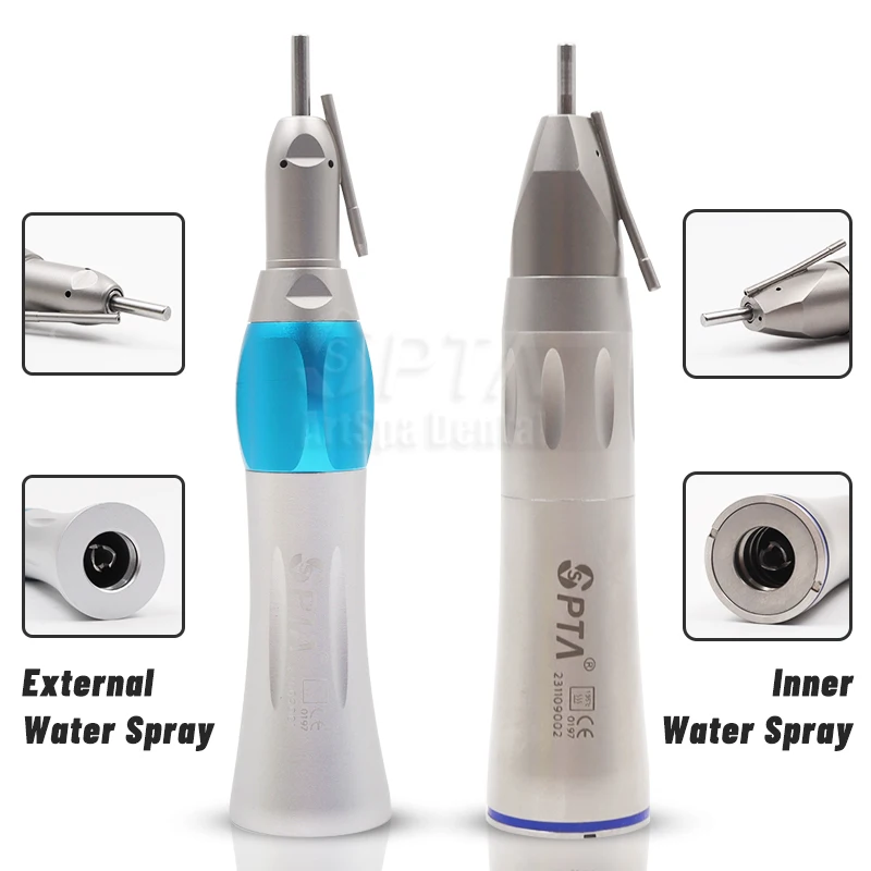 Surgical Type Drill 1:1 Straight Handpiecewith Tubing Supply Dental Low Speed Dentistry Tool Inner or External Water Spray