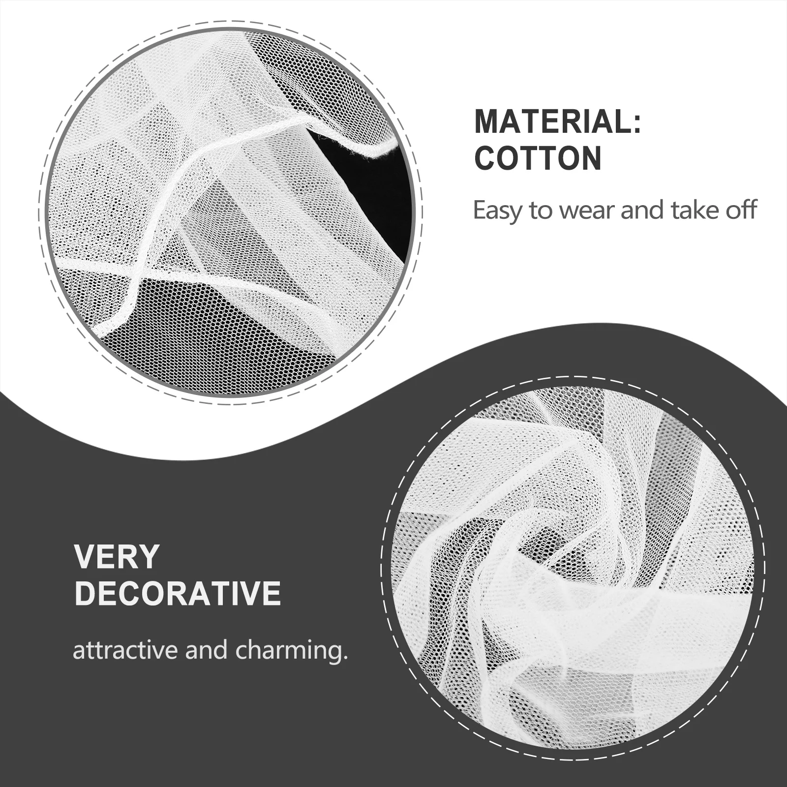 

Wedding Veil Premium Soft Delicate Decorative Bridal Veil Eye-Catching Hair Accessory for Hair Accessories