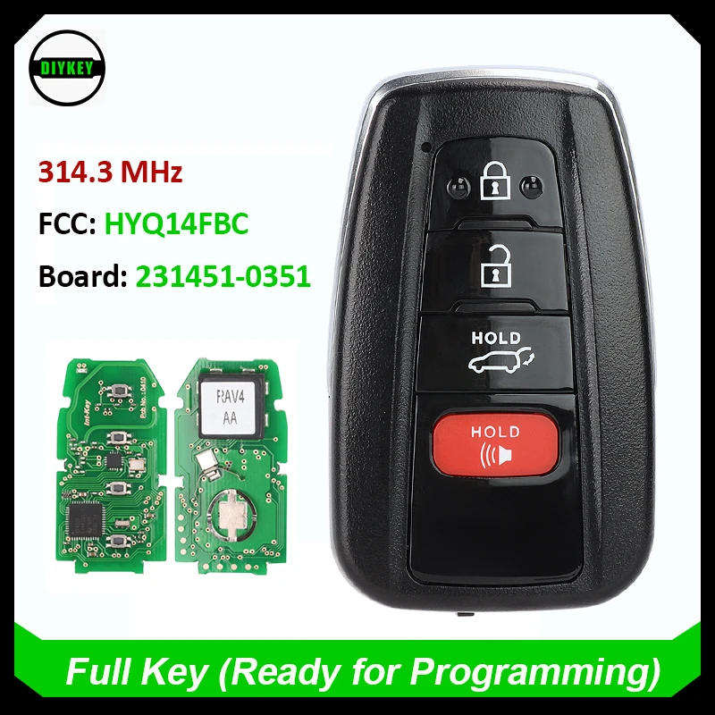 Inteligentny klucz bezkluczykowy DIYKEY do Toyoty Highlander 2020 2021 202 Pilot zbliżeniowy231451-0351 Płyta G 8990H-0E030 HYQ14FBC