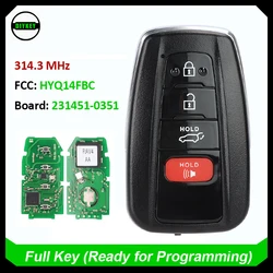 DIYKEY Keyless Smart Key for Toyota Highlander 2020 2021 2022 Proximity Remote Fob 231451-0351 G Board 8990H-0E030 HYQ14FBC