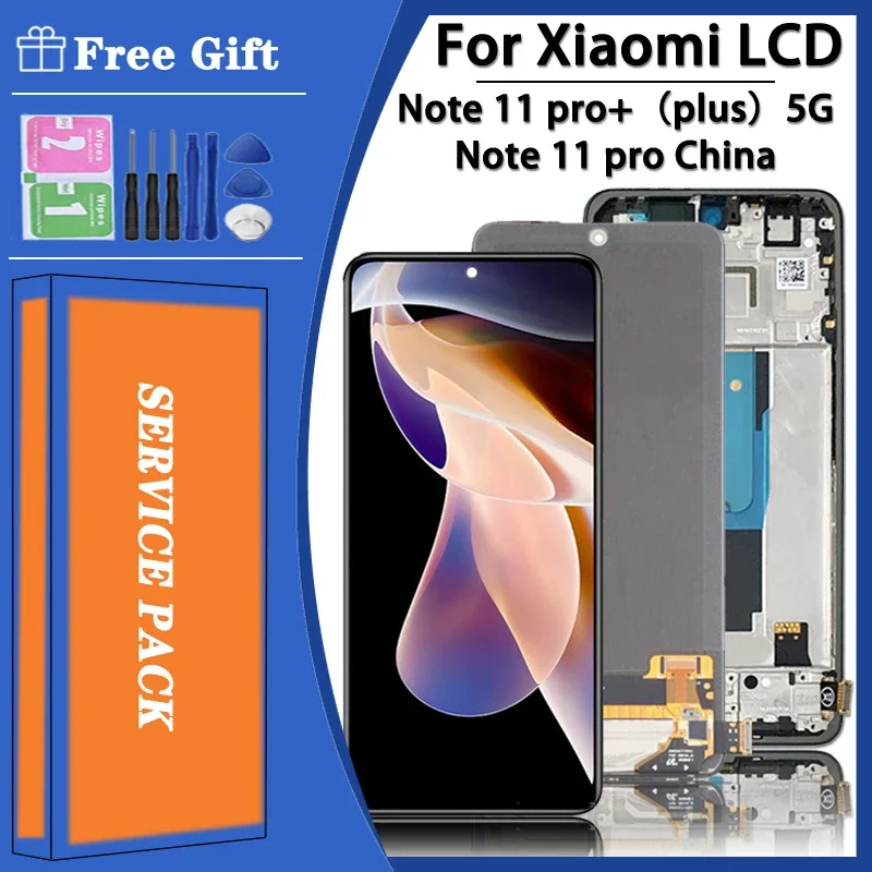 Screen for Xiaomi Redmi Note 11 Pro+ 5G 21091116UG LCD Display Screen Touch Digitizer for Redmi Note 11 Pro (China) 21091116C