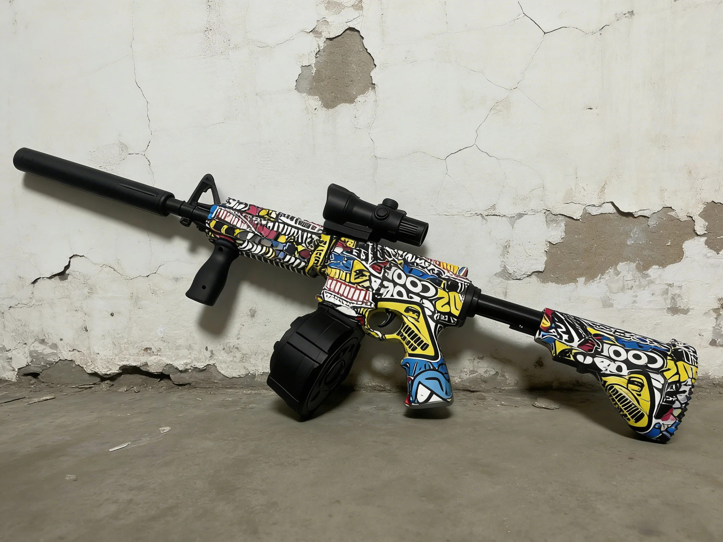 Pistola blaster de gel ebb automática m416 com recuo-blaster de bola de gel totalmente automático de alta velocidade, revista de mais de 500 rodadas, tático ao ar livre