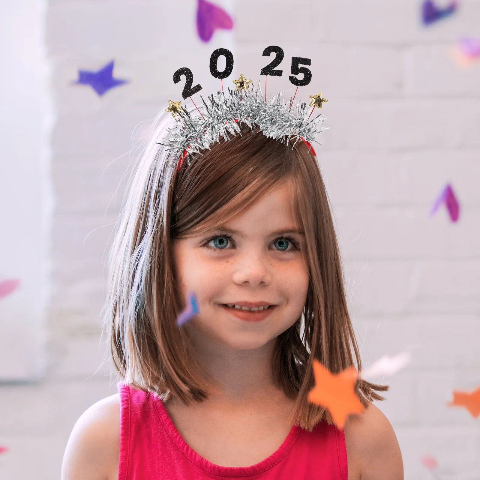 

New Year 2025 Party Headband Shiny Star Design Headwear for Holiday Celebrations Photo Booth Props Women Party Hair Bands