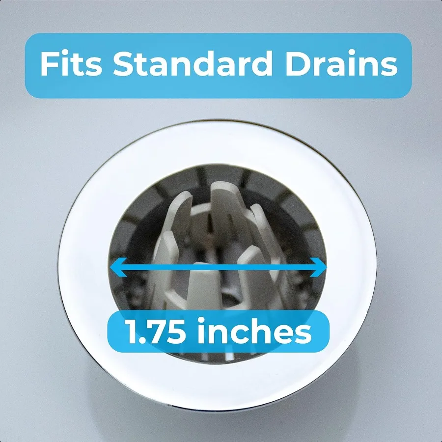 HairClaw, 20 упаковок, ловушка для волос для ванны, сито-ловушка для стандартного размера, 1,75 дюйма, слив для ванны, экологически чистый, биопластик