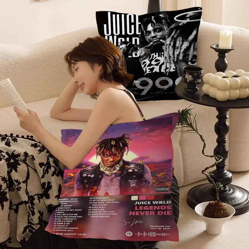 J-Juice WRLD Rap Singer Pillow Cover Design cushion Cover decor Holiday Decorati