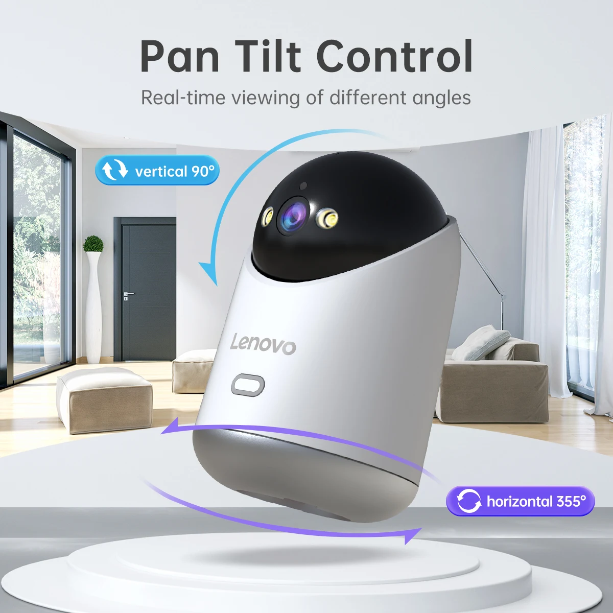 Lenovo 3MP WiFi Kamera Akıllı Ev Kapalı Kablosuz IP Gözetleme Kamerası Otomatik Takip Güvenlik CCTV Gözetim Bebek Monitörü