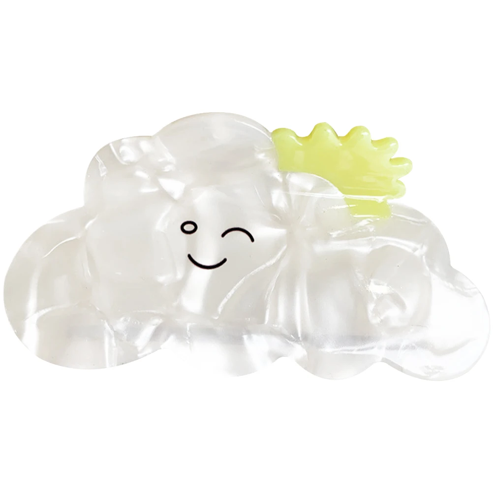 

Updo Cloud Hairclip Jaw Claw Women Girl Rainbow Acetic Acid Women's