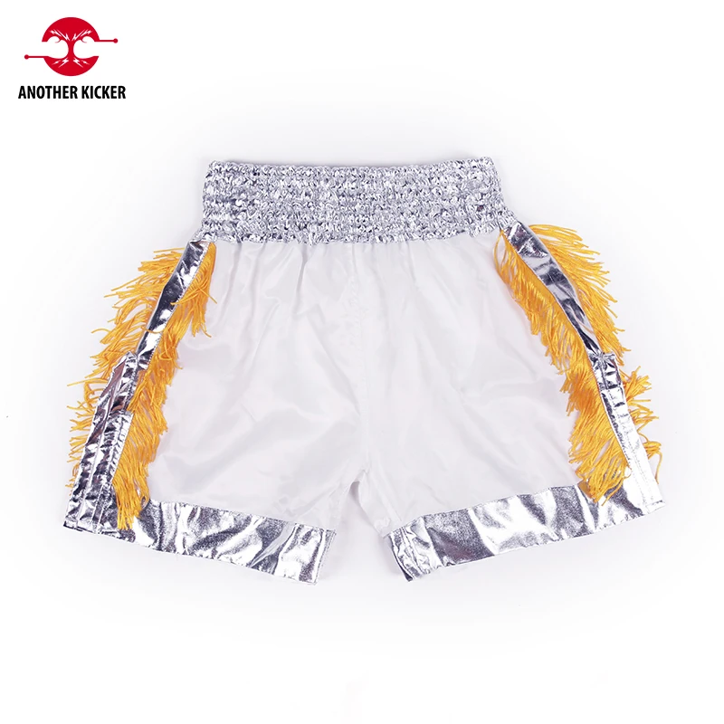 Muay Thai Shorts Satin Polyester Plain Boxing Shorts Men Women Child Kickboxing Pants Grappling MMA Martial Arts Workout Clothes