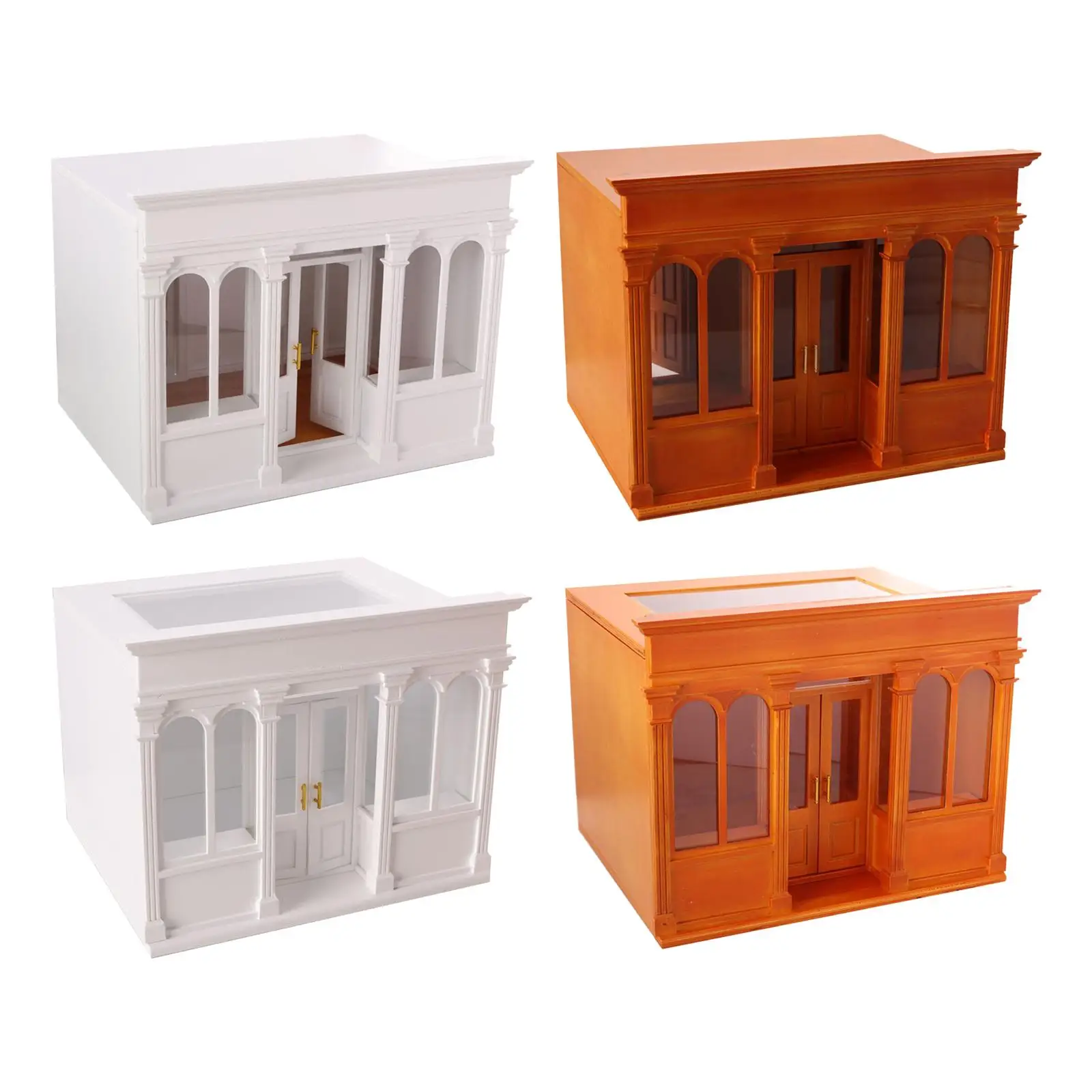 

1/12 Dollhouse Mini Wooden House Building Accessories Furniture Create Your Own Dollhouse Handmade for Fairy Garden Pretend Toy