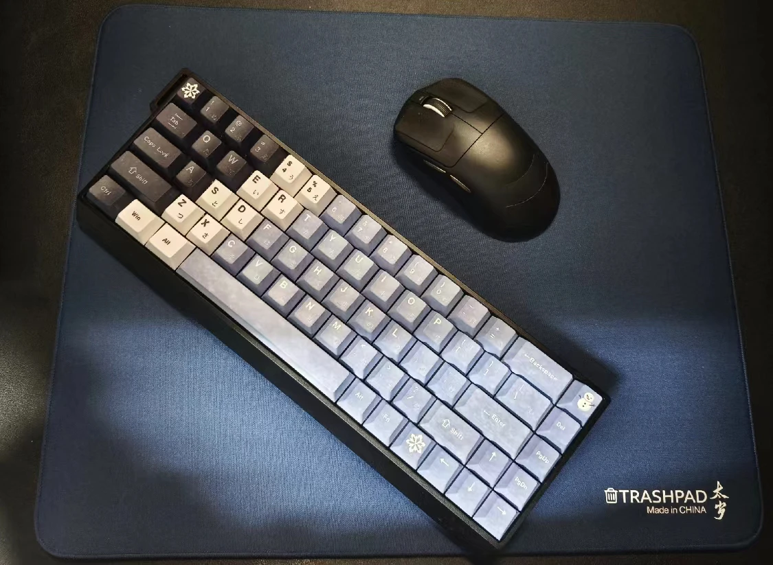 Keycap, contrasting color gradual change, five-sided sublimation keycap, suitable for 61/64/68/75/84/87 keys