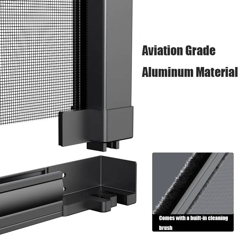 سبائك الألومنيوم نافذة الشاشة مشبك نوع نافذة شاشة قابلة للفصل نوع التمرير دفع سحب نافذة شاشة قابلة للطي مثبتة ذاتيًا