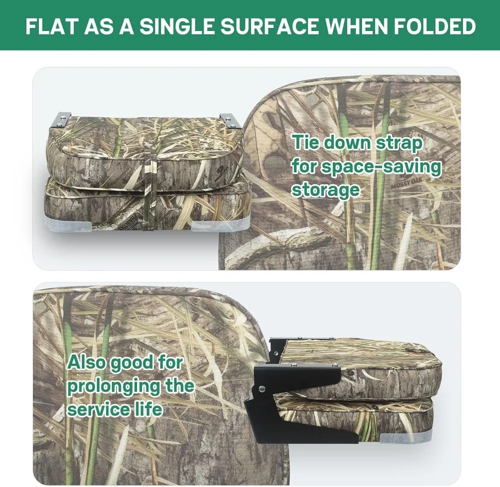 Folding Boat Seats Padded Camo Fishing Boat Chair with Backrest Marine Bass Jon Boat Seat view 4