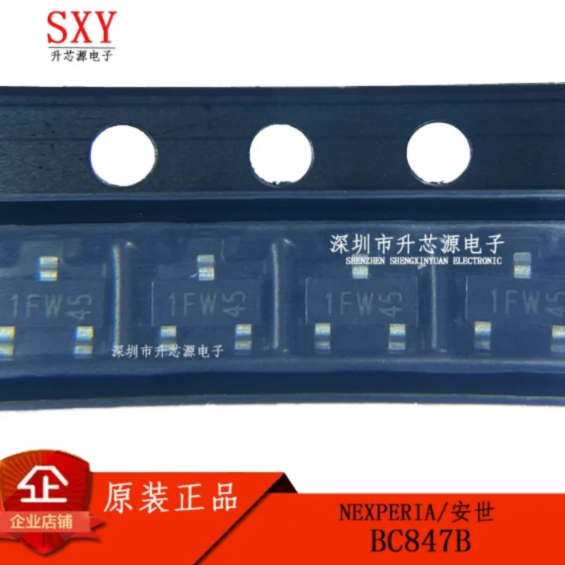 Original BC847B BC847A/B/C BC847 silk screen 1FW SOT-23 NPN universal transistor
