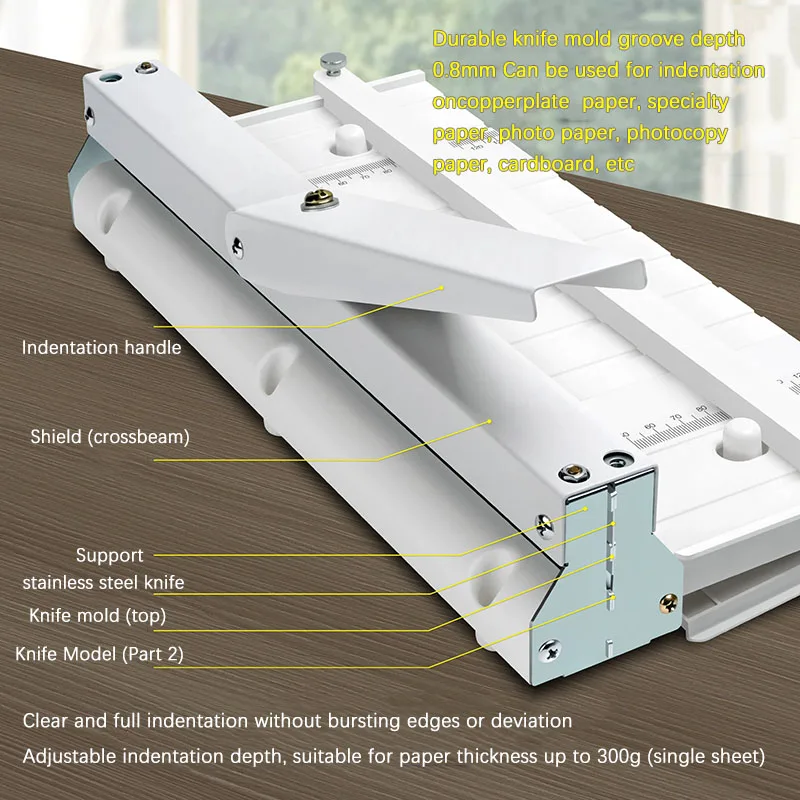 Labor‑Saving Y350 A3 Hand‑Operated Creasing Device Lightweight Solid Line Creaser For DIY Album Card Cover Making