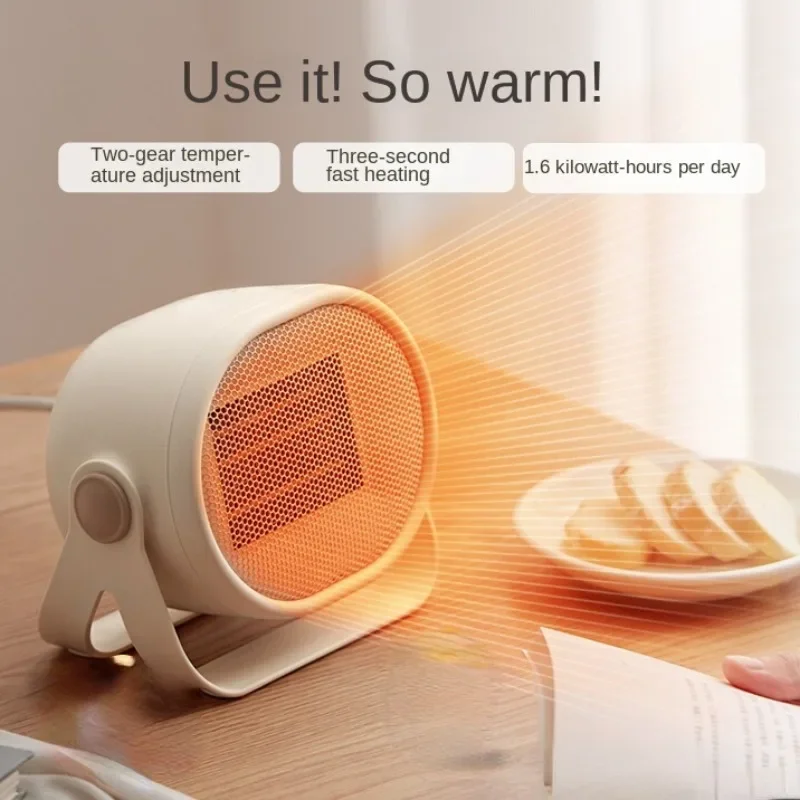 220V Home Electric Fan Heater Household Office Desktop Winter Heater Machine 500W Fast Heating