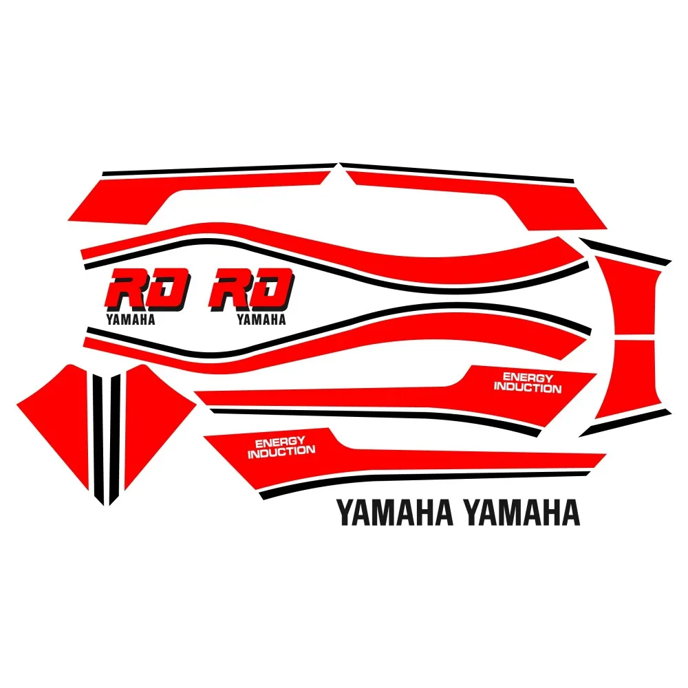 Road Motorbike compatible sticker kit White Yamaha RD 80-125