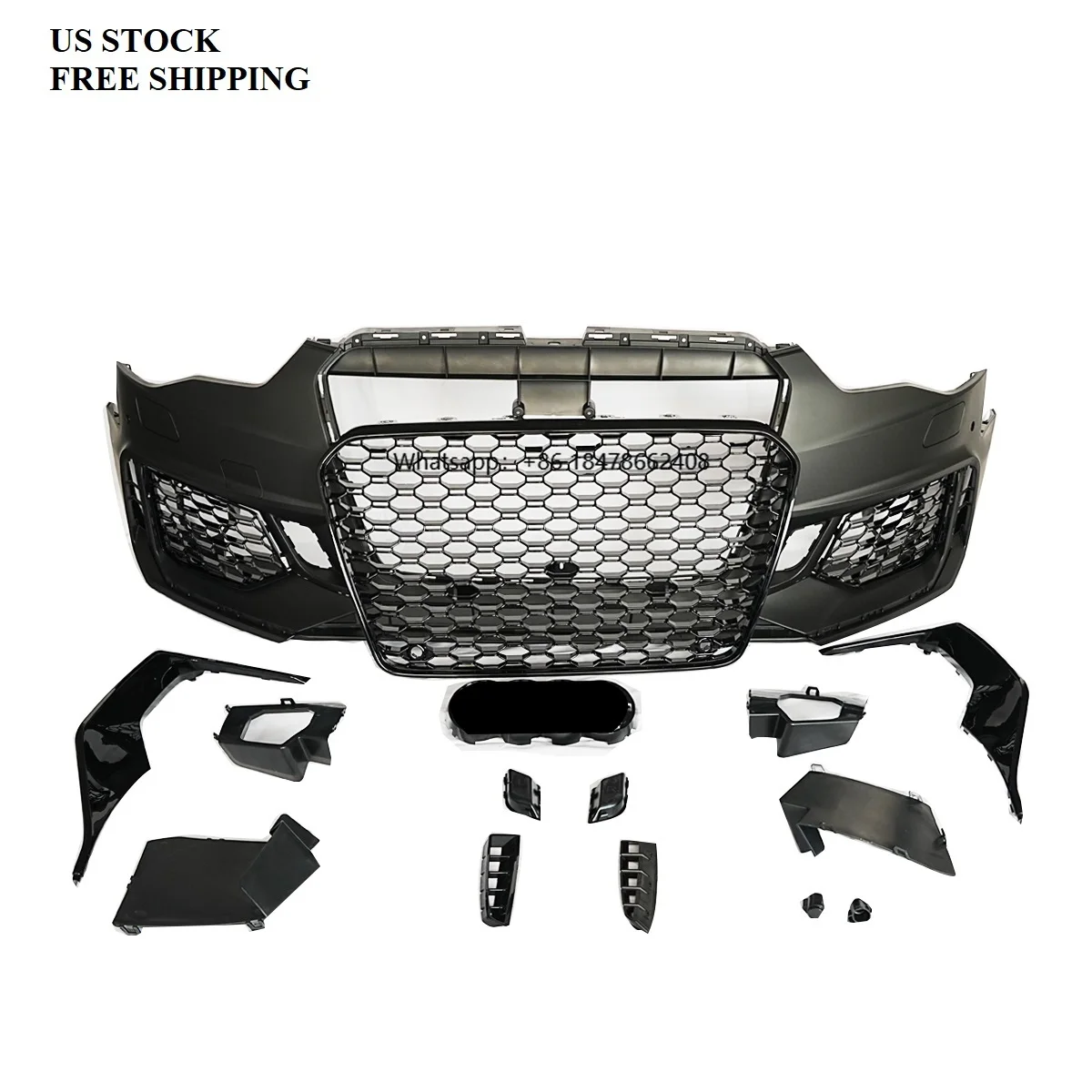 

Car Front Body Kits for 12-16 A5 B8.5 S5 Upgrade 17-19 RS5 B9 Style Car Bumper Gloss Black