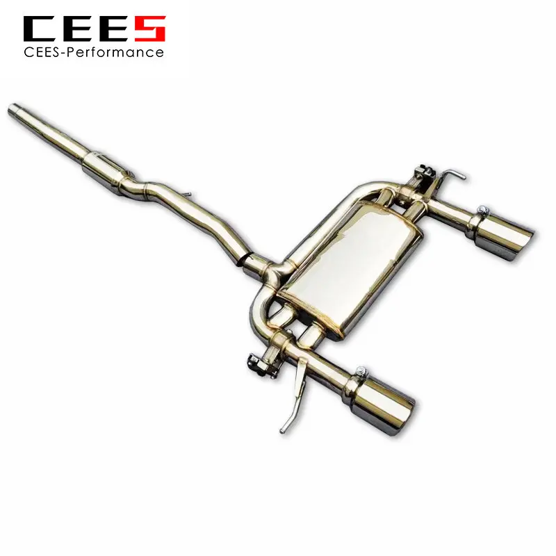 CEES Catback Exhaust for Audi TT MK1 Type 8N 1.8T 1998-2006 Stainless Steel Exhaust Pipe Valve Muffler Car Exhaust System