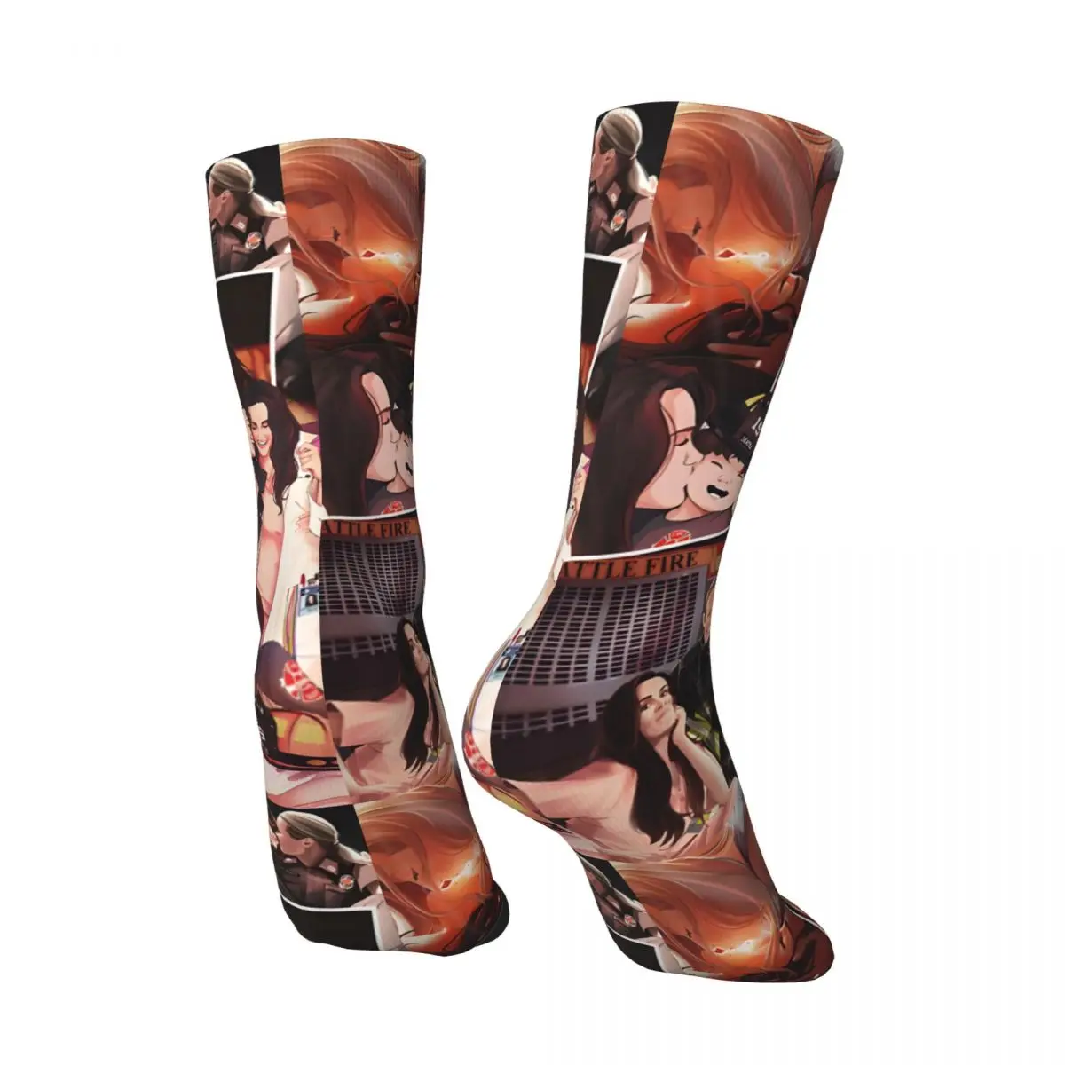 Crazy compression Marina Moments Sock for Men Vintage Marina Seamless Pattern Crew Sock Casual