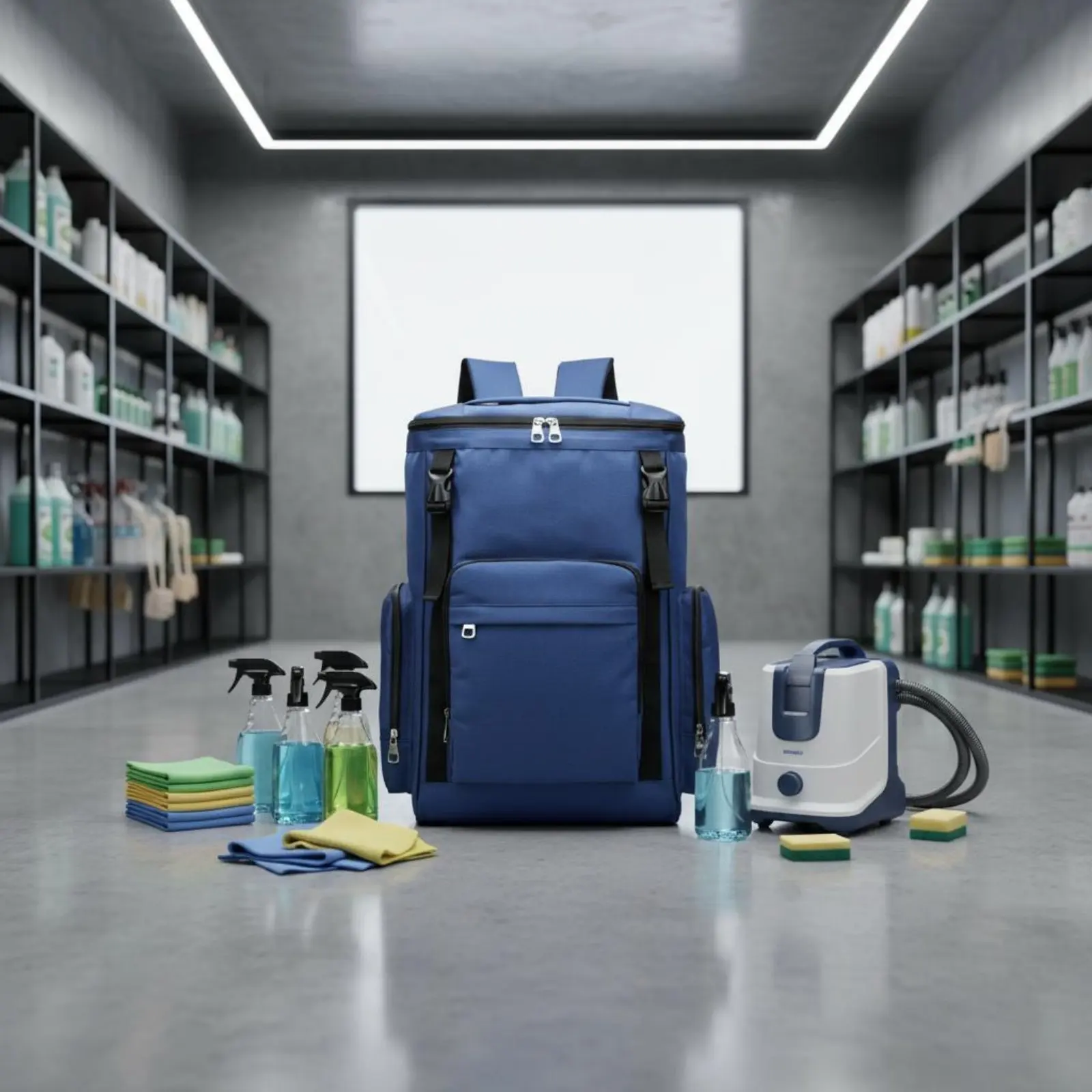 

Housekeeping Tool Backpack Padded Shoulder Straps Janitorial Supply Backpack Multi-Pocket Tool Organizer Bag for Janitors