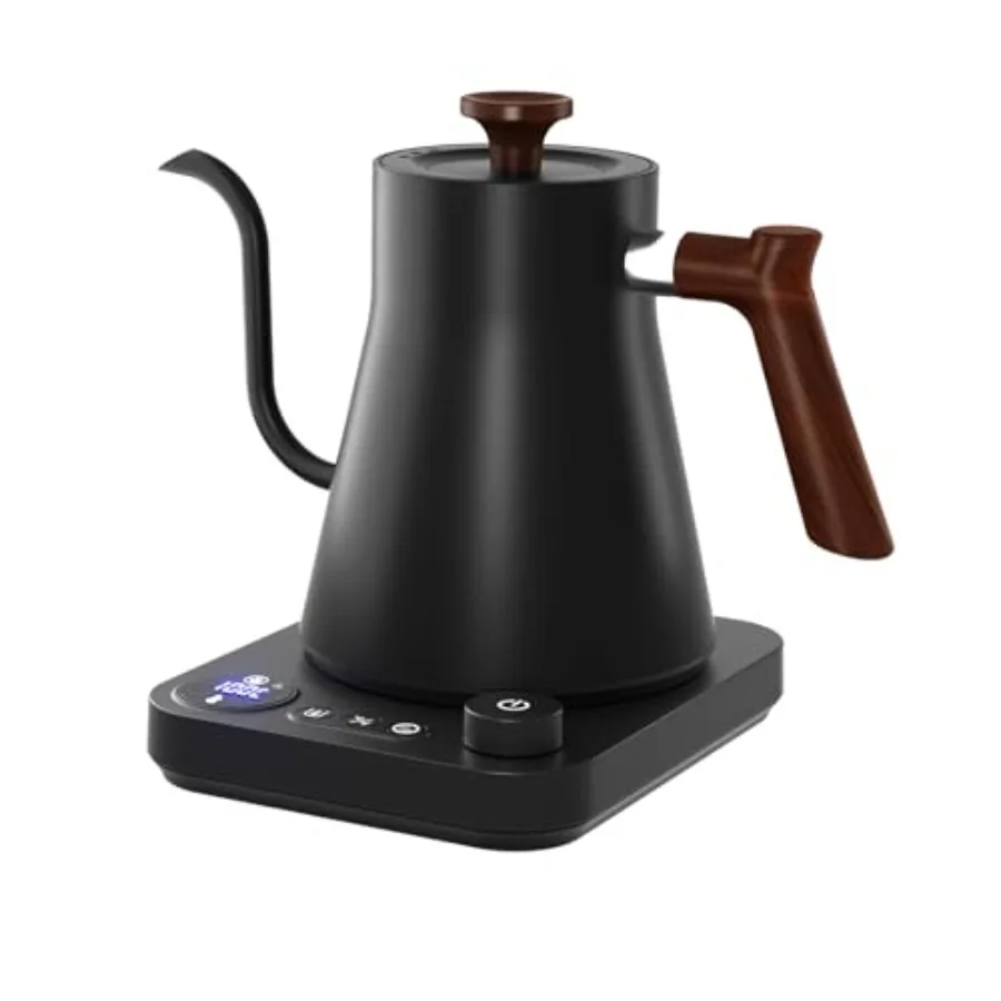 Gooseneck Electric KettleElectric Kettles ±1℉ Temperature Control Ultra-Quiet 304 Stainless Steel for Coffee Tea and Milk Auto