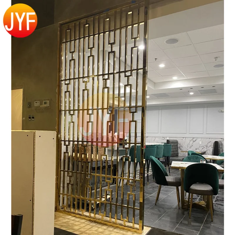 custom.ZZ888 Hot Sale American Style Metal 304 Stainless Steel Restaurant Partition Room Divider