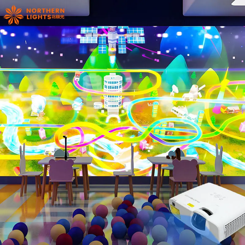 Educational Home Children Interactive Magic Wall 3D Projection Drawing Interactive Projection Game Projection Painting