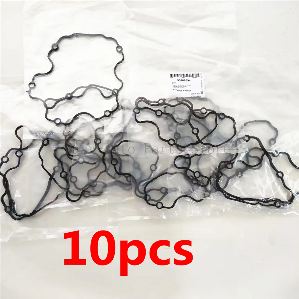 10pcs Valve Cover Gasket No.90409594 For 1.6 Petrol Saloon 75 bhp 1998-2000 Cylinder Head Valve Seal Gasket Black