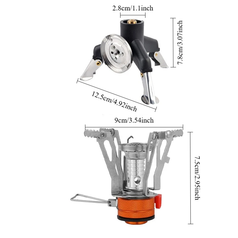 Portable All in One Camping Stove with Converter Compact Lightweight Outdoor Cooking Gear for Hiking Backpacking image 6