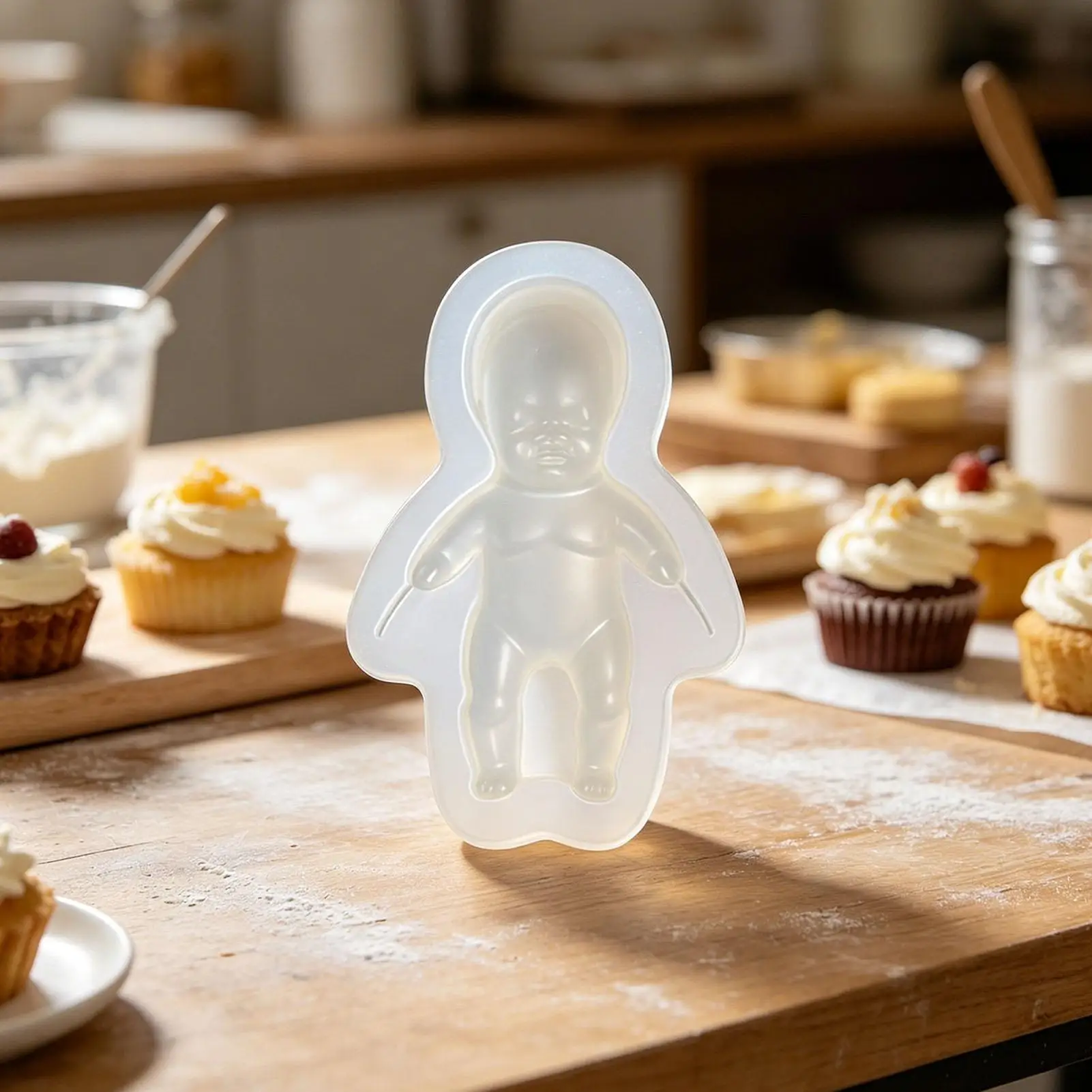 Candy Molds Silicone Nonstick Heat-Resistant Doll Reusable Chocolate Baking Molds For Cake Fondant Mousse Cookie Dessert Resin view 2