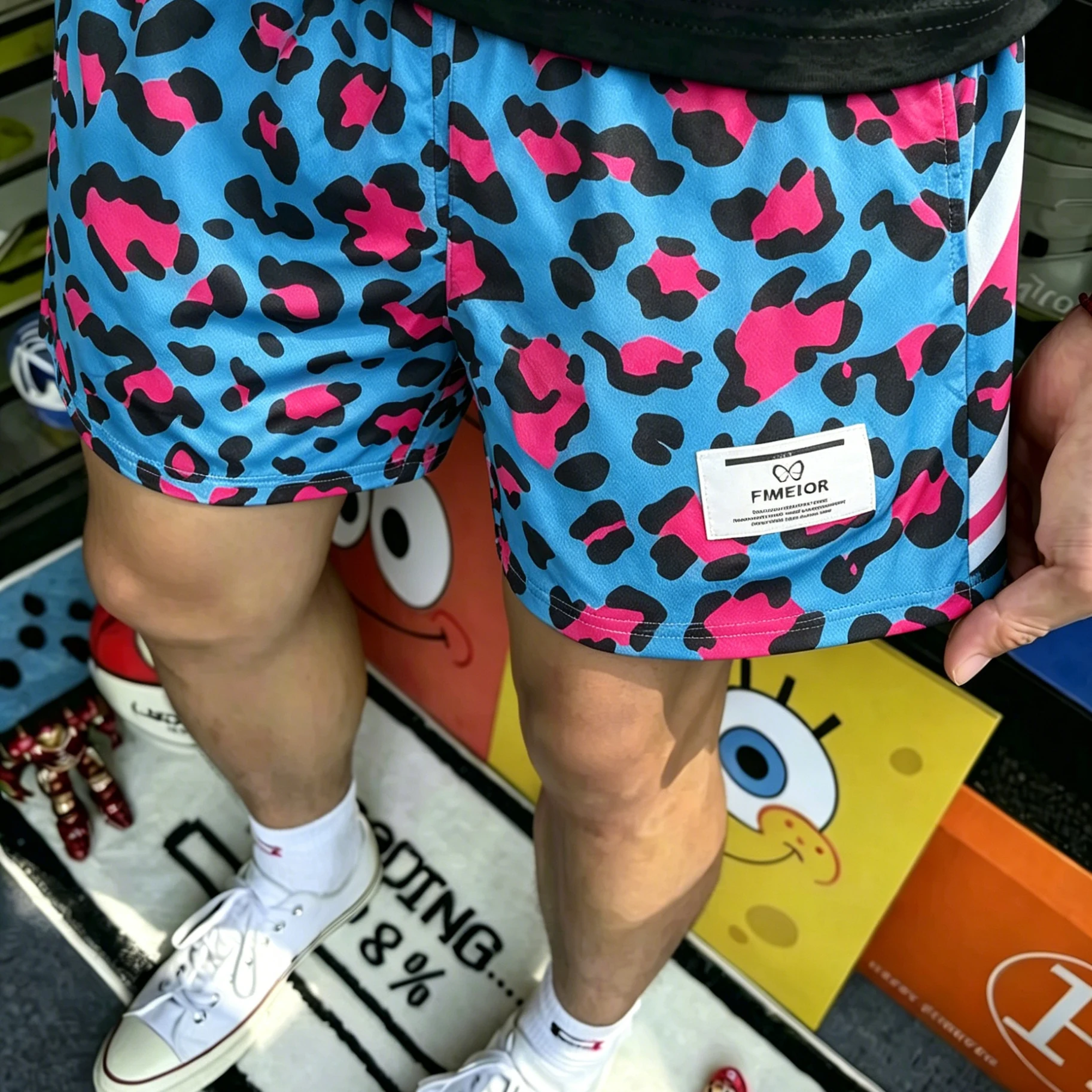 American Style Four-Quarter Shorts Quick Dry Sport Basketball Loose Fit Breathable Knee-High Trendy Brand Digital Print
