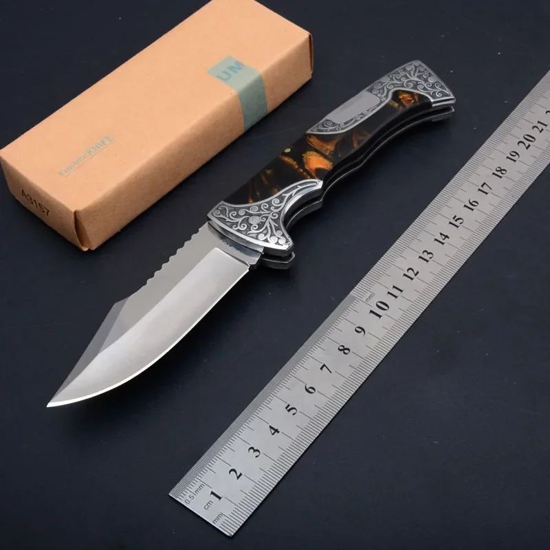 

High Quality EDC Folding Blade Knives Art Collection Stainless Steel 3D Flower Outdoor tools 2017 Survival knifes