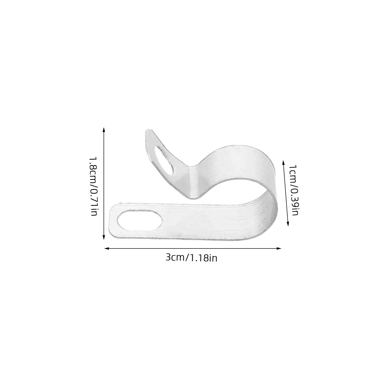 120Pcs Aluminum R-Type Cable Clips Heavy Duty Wire Clamp for Outdoor Indoor Cable Management Insulated Metal Wire Rope Clamp
