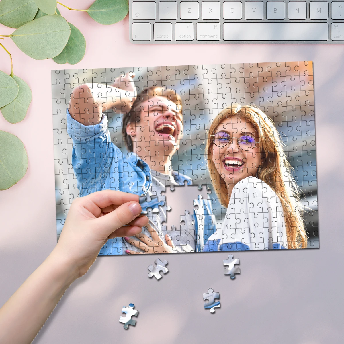 35/300/500/1000pcs Personalized Custom Photo Puzzle Couple photo Couple Custom photo puzzle