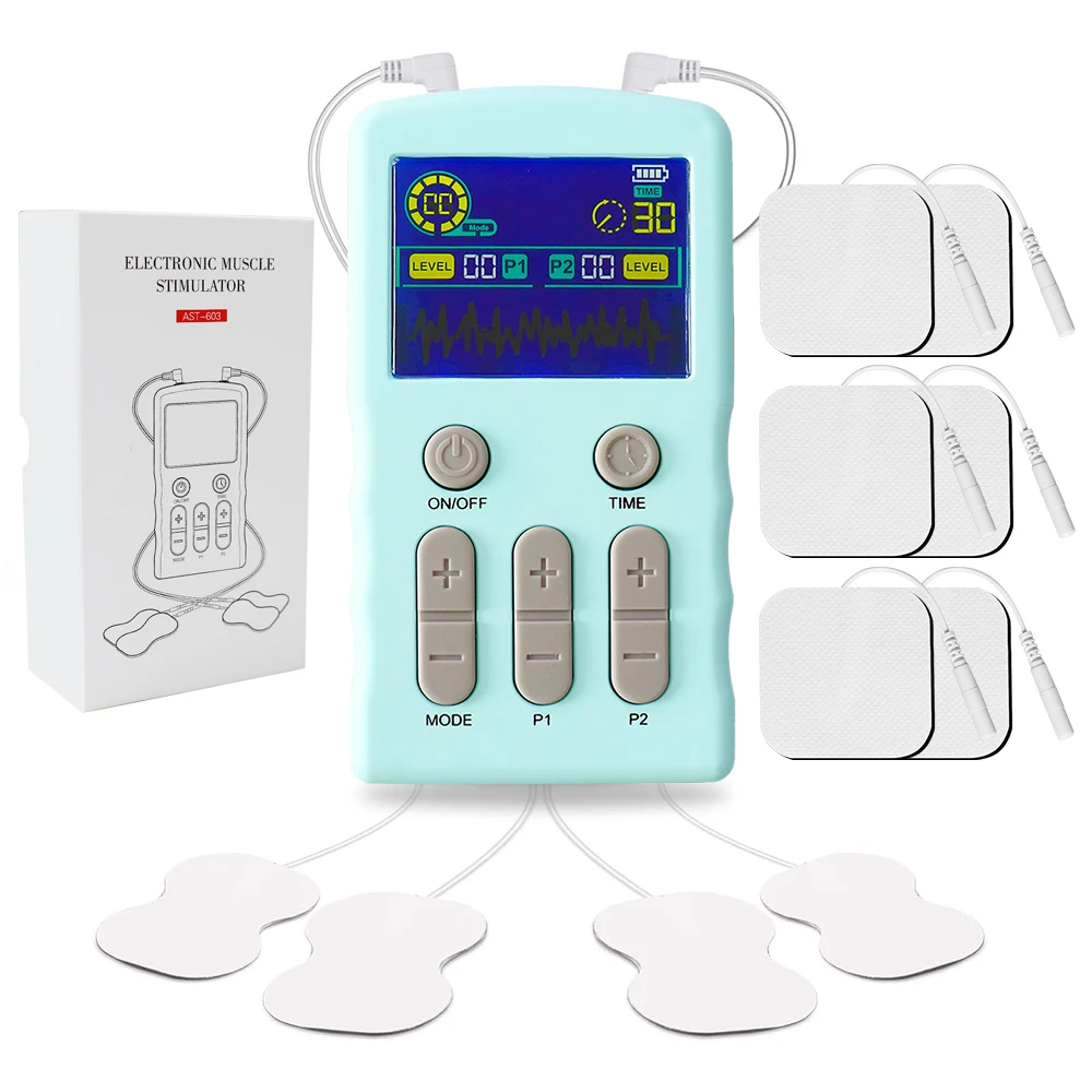 

Dual Output Design 25 Modes TENS Unit Machine Portable Rechargeable Electronic Physiotherapy Pulse Massager Full Body Relax
